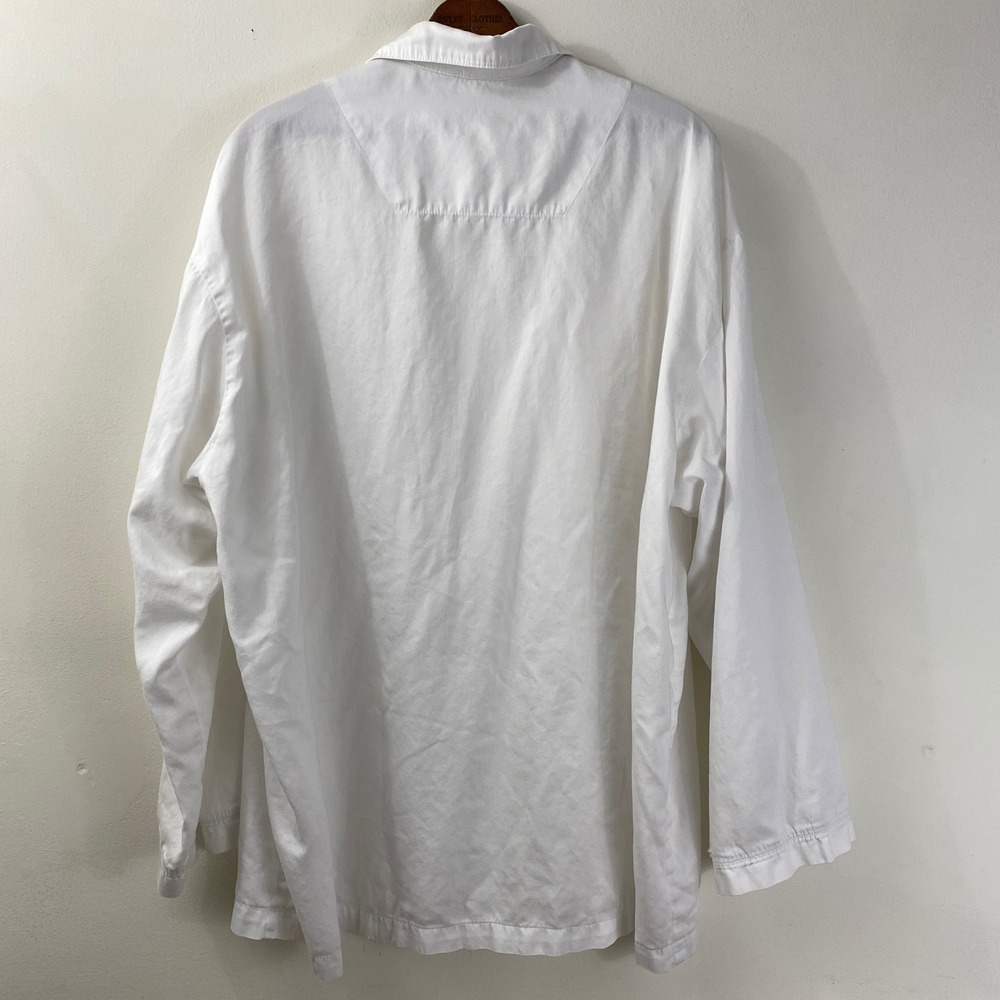 Royal Highnies XL White Original Lounge Top 100% Pima Cotton Pajama Shirt USA - Picture 3 of 12
